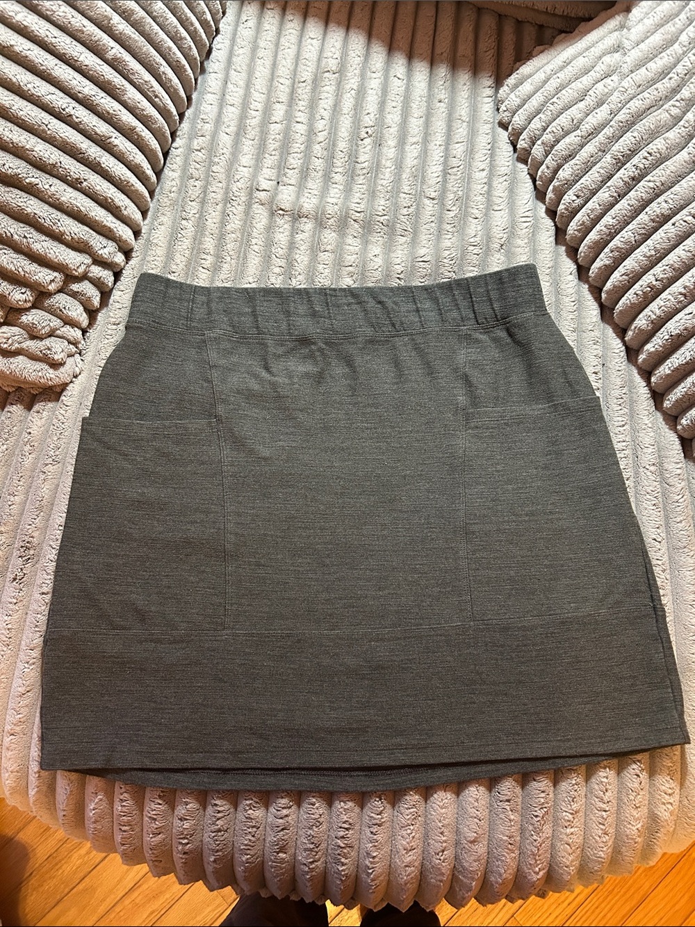 Toad&Co Charcoal Gray Mini Skirt